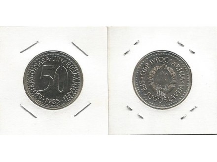 d2 Jugoslavija 50 dinara 1985. UNC  u kartonu