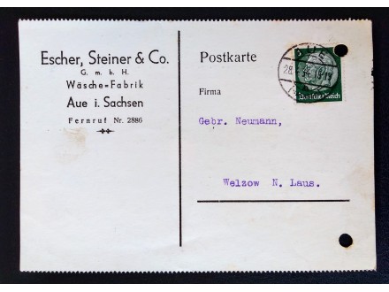 d23 Deutsches reich postkarta 1934 putovala