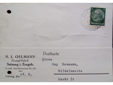 d3  Postkarta D.Reich putovala 1936