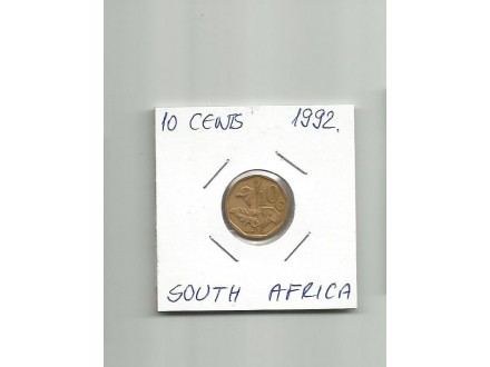 g4 South Africa 10 cents 1992.