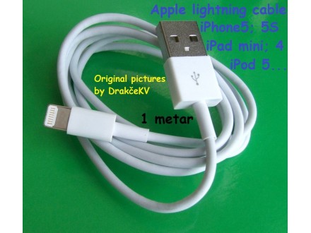 iPhone 5 6 7 8 X iPad Lightning USB kabl 1m