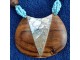 ogrlica tirkizno sa braon priveskom slika 2