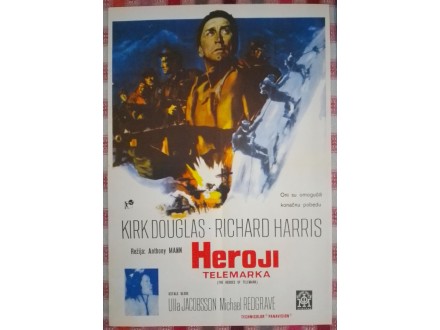 plakat HEROJI TELEMARKA (Kirk Douglas)