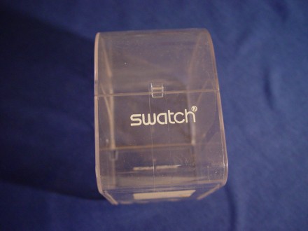 prazna plastična kutija Swatch, providna