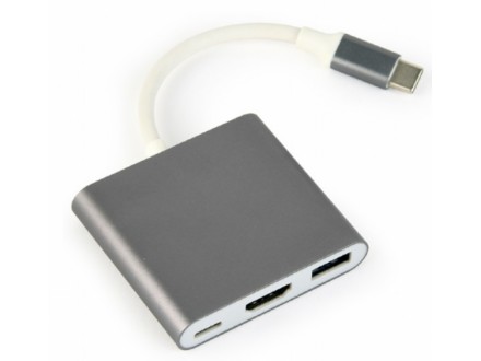 x-A-CM-HDMIF-02-SG Gembird USB type-C multi-adapter,HDMI, USB, PD, Space Grey FO (alt A-CM-HDMIF-05)