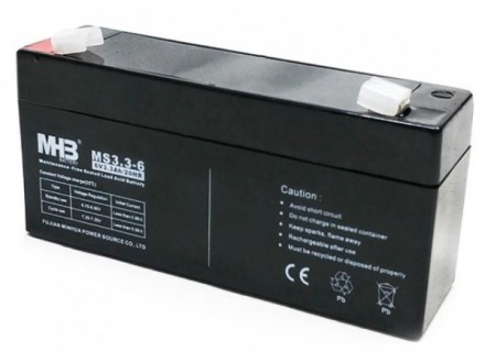 x-BAT-MHB MS 3.3-6 6V, 3.3Ah olovna AGM VRLA baterija bez odrzavanja 134x34x67mm
