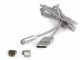 x-CC-USB2-AMLM3-1M Gembird Magnetic USB charging combo MicroUSB/Lightning, silver, 1m FO slika 1