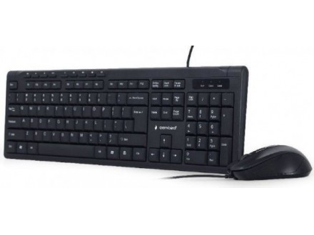 x-KBS-UM-03 Gembird Multimedijalni komplet Tastatura + mis USB US layout black FO