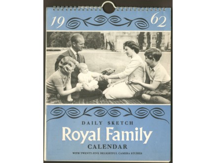 zidni kalendar KRALJICA ELIZABETA 1962